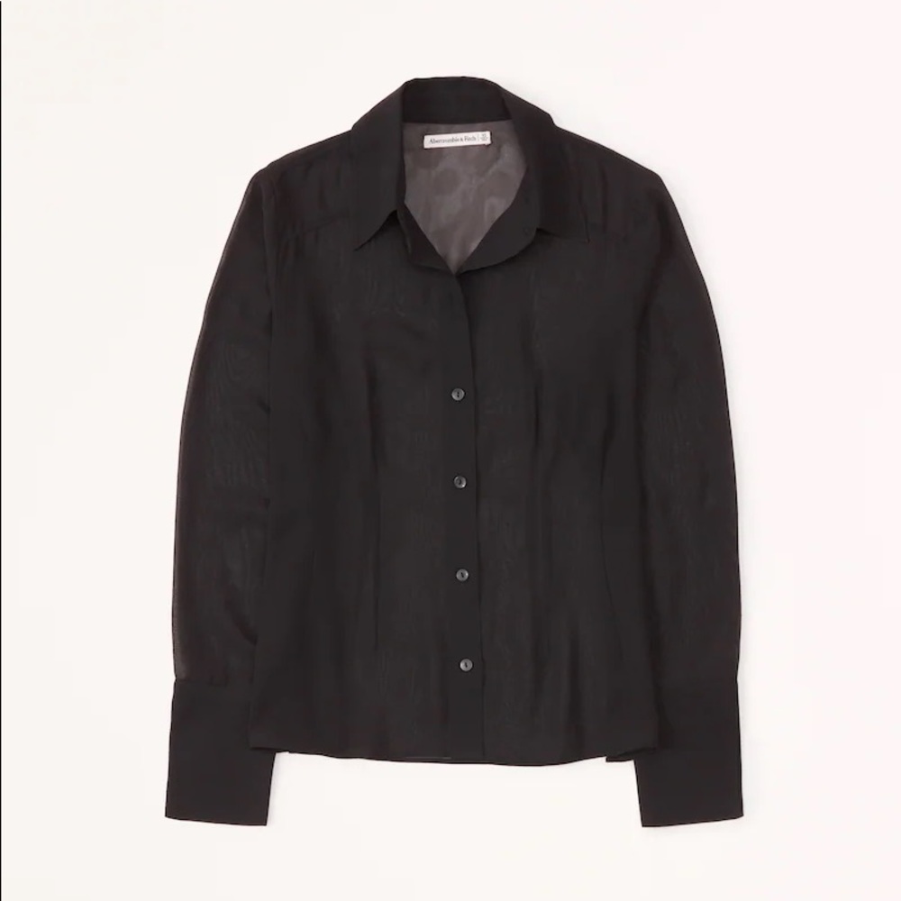 Long sleeve sheer button down
